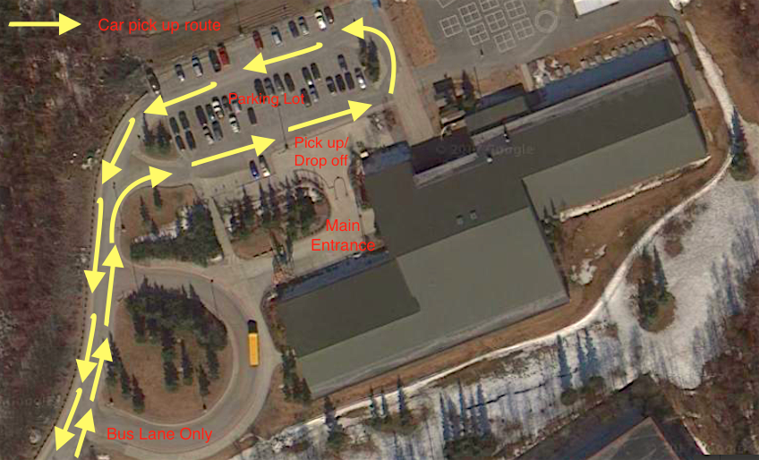 School Map parking Lot 